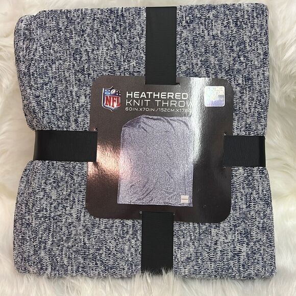 NFL Washington Football Team Heathered Knitted Throw Blanket in Blue - Picture 1 of 7